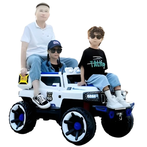 Patnatoys Big White Jeep Model TK 500 Rechargeable Battery Operated Ride-On for Kids | Electric Toy Jeep for Boys & Girls, Ages 2-12 - PatnaToys - White