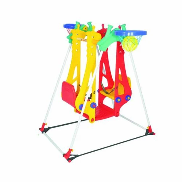 Playtool Playschool Catalogue Giraffe Double Swing Cum Basket Ball