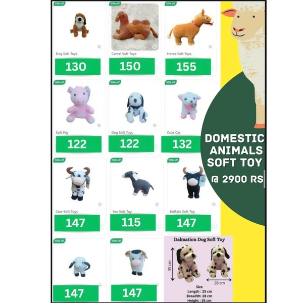 Domestic Animal Soft Toys 