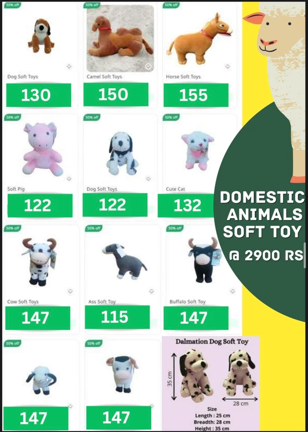 Domestic Animal Soft Toys 