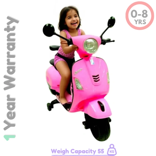 PatnaToys Pink Battery Operated Ride-On Scooty for Kids | Rechargeable Electric Scooter for Girls & Boys, Ages 1-4 - Model CB321/2250, PatnaToys - Buy 1 @ 7990 Rs., Pink