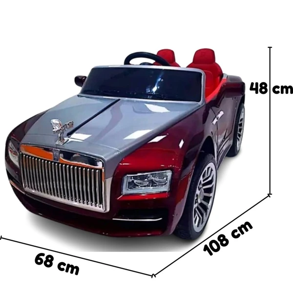 PatnaToys Rolls Royce Model BLF5688PUT Rechargeable Battery Operated Ride-On Car for Kids | Electric Toy Car for Boys & Girls, Ages 2-6 - PatnaToys - Red