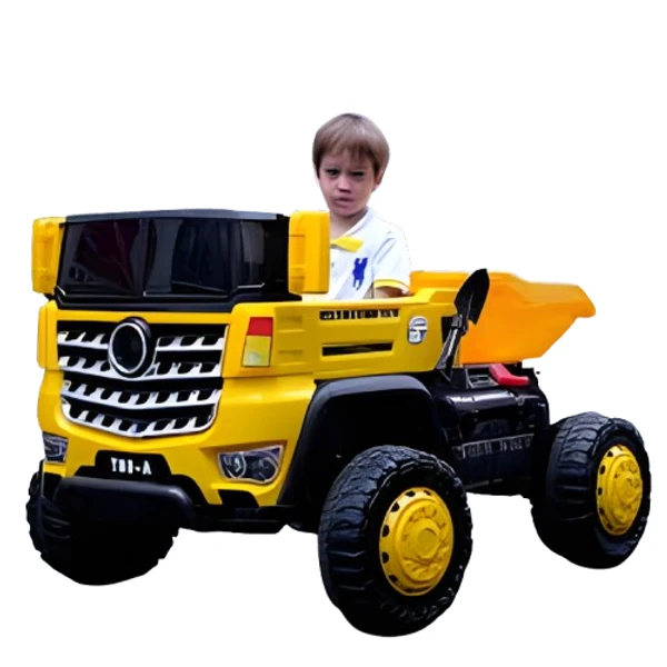 PatnaToys JCB Truck Lorry Head with Dump Truck 788 Rechargeable Battery Operated Ride-On for Kids | Electric Toy Truck for Boys & Girls, Ages 1-7 - PatnaToys - Yellow