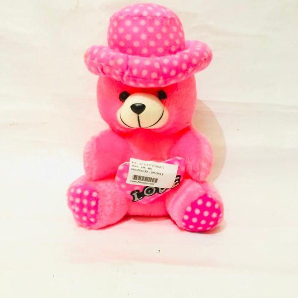 Pink hat small love teddy