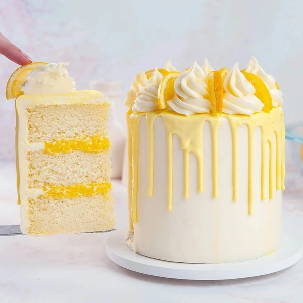 Lemon And Walnut Cake - Yellow, Medium