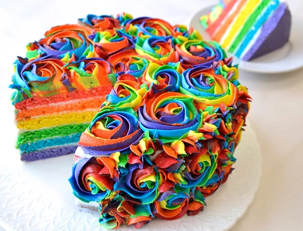 Rainbow Cake - Multi Color, Large