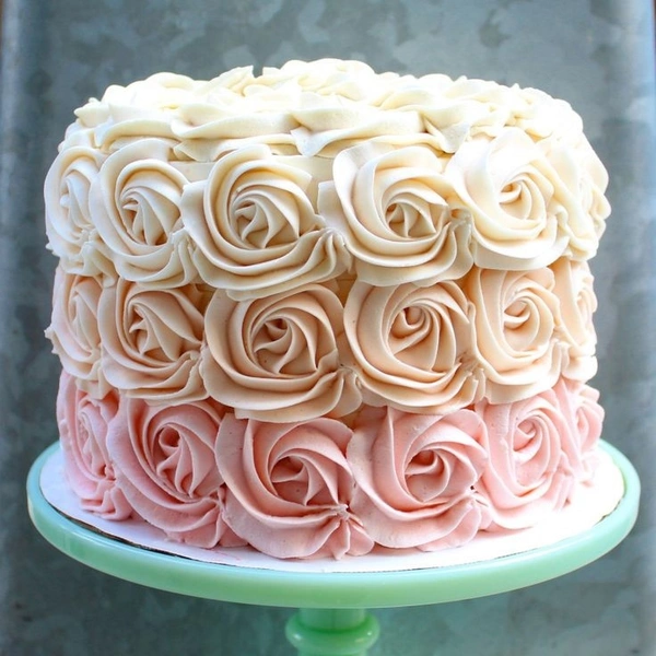 Rose Infused Cake - Pink, Large