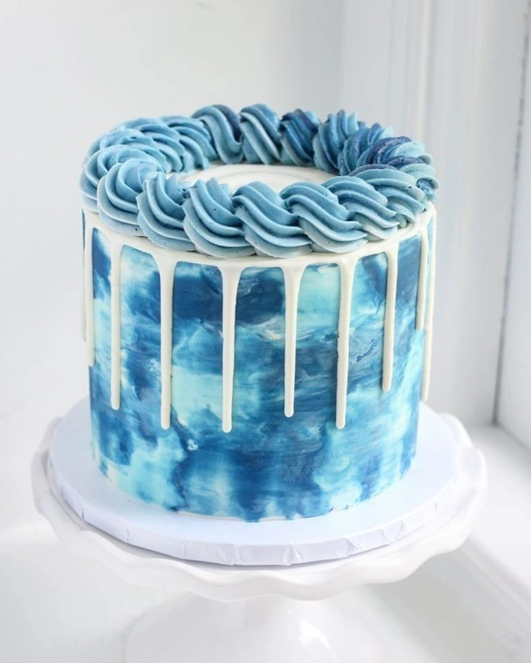 Blue Velvet Cake - Blue, Large