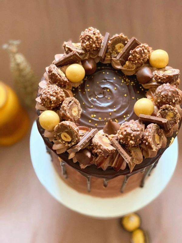Ferrero Rocher Cake - Brown, Medium