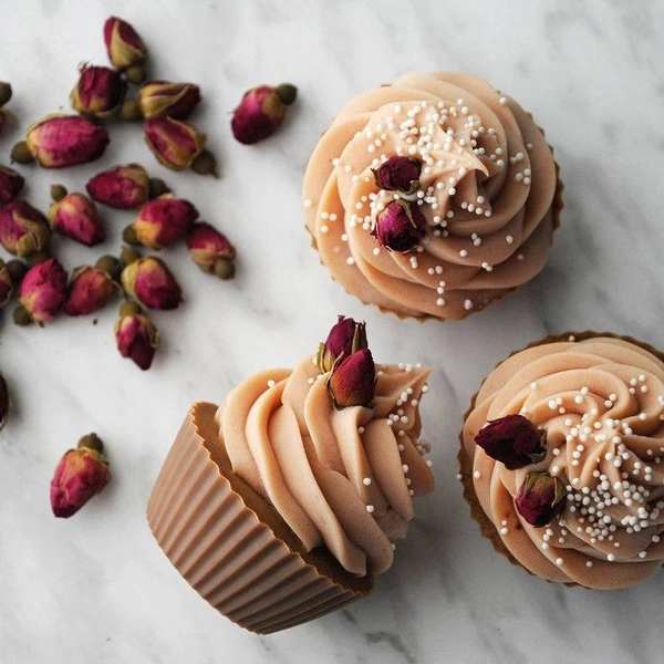 Rose Infused Cup Cake - Pink, 10 pieces