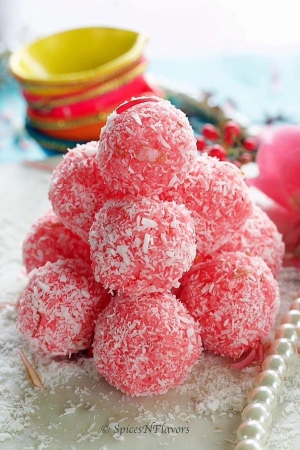 Rose Coconut Ladoo - 1 box