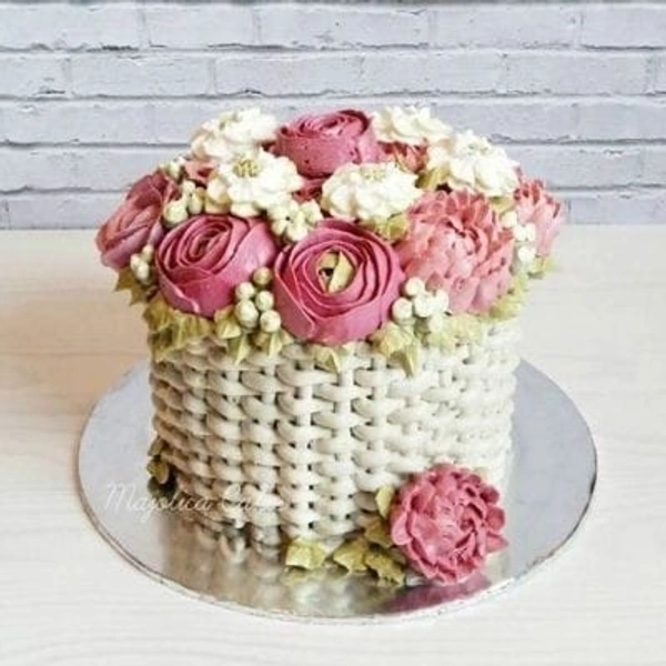 Rose Basket Cake 2.5kg - Large, multi color