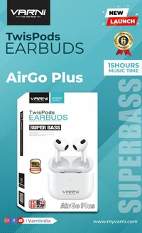 VARNI Twispods Earbuds - White, 6 Months Guarantee