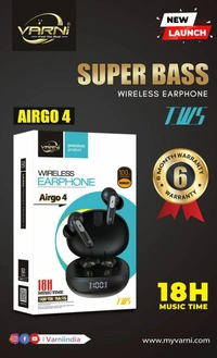 VARNI Airgo Earbuds - Black, 6 Months Guarantee