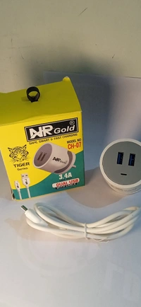 Tiger Nr Gold Dual USB Charger  - White, 3 Month Warrenty