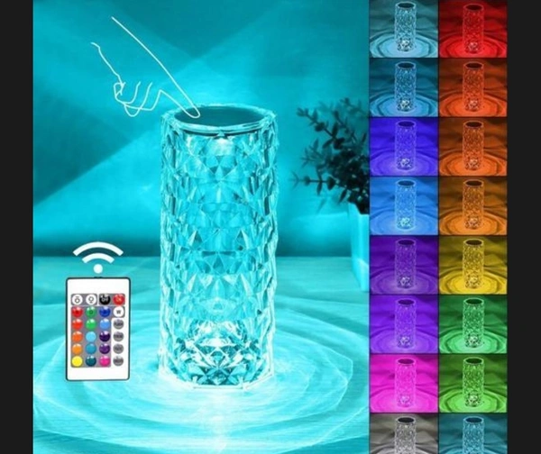 Rose Diamond Table Lamp  - Red