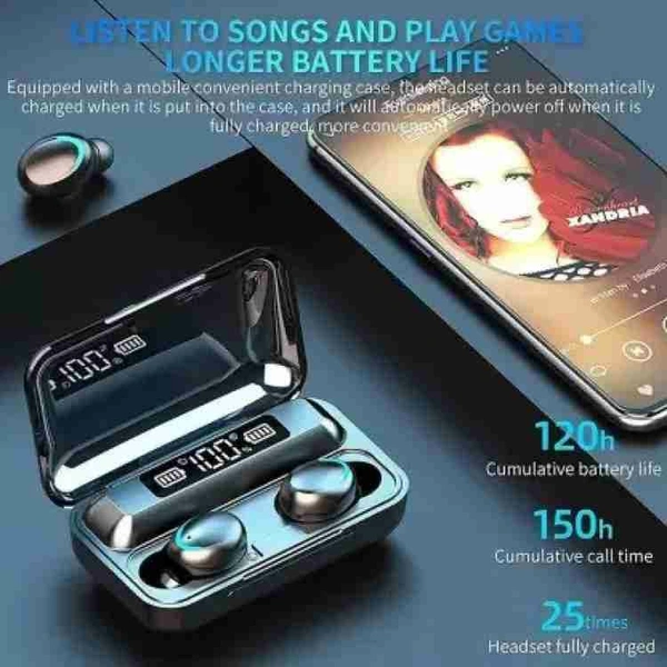 M10 Newest True Wireless Earbuds - Black, 50, Black