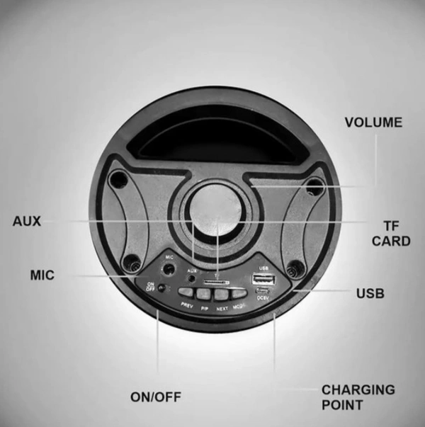 Rock Music Bt Speaker With Mic - Maroon, 3 Months Warranty