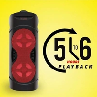 Rock Music Bt Speaker With Mic - Maroon, 3 Months Warranty