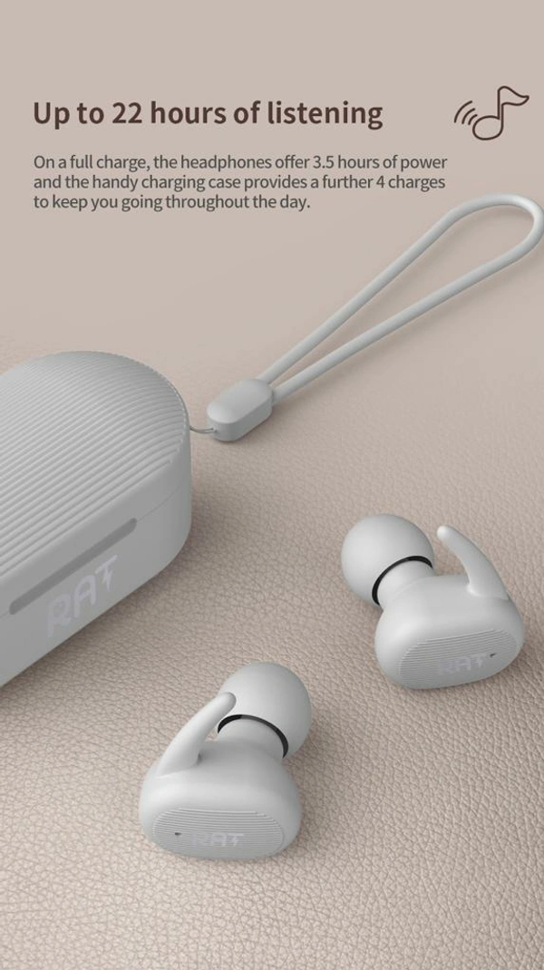 RAT Earbuds With Premium Look - Black