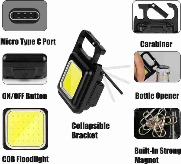 Rechargeable mini Pocket Flash light - Black