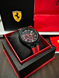SCUDERIA FERRARI Premium Analogue Watch  - Red, 1 Year Machine Warranty