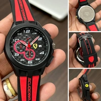 SCUDERIA FERRARI Premium Analogue Watch  - Red, 1 Year Machine Warranty