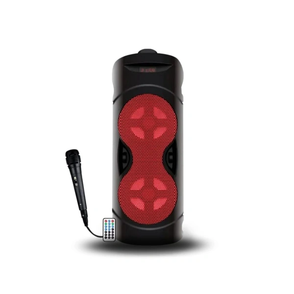Rock Music Bt Speaker With Mic - Maroon, 3 Months Warranty