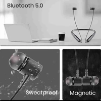 VARNI Newly Launched Magnetic Earphone - Black, 3 Months Guarantee