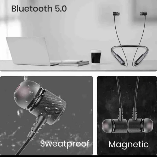 VARNI Newly Launched Magnetic Earphone - Black, 3 Months Guarantee