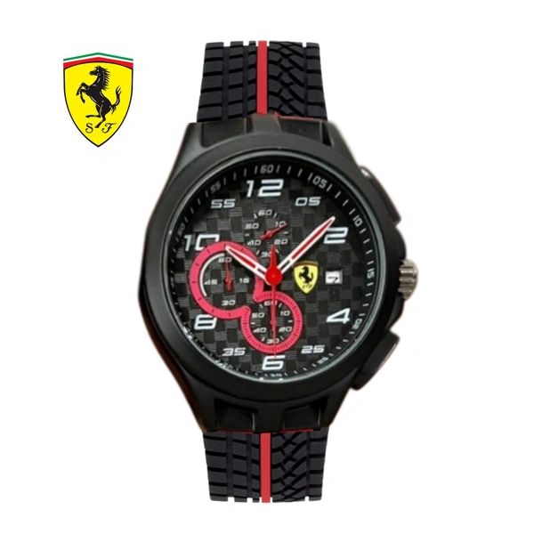 SCUDERIA FERRARI Premium Analogue Watch  - Red, 1 Year Machine Warranty