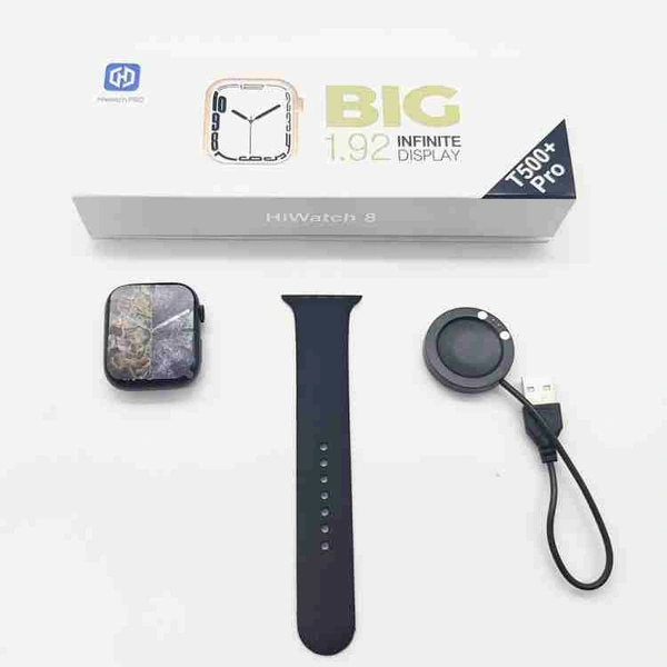 İSPARES T500 + PRO BIG INFINITE DISPLAY(  Free Size ) - Black, 1 Month Warranty