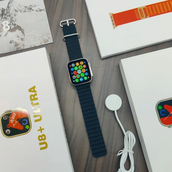 U8+ Ultra Smart Watch - Orange, 30 Days Warranty