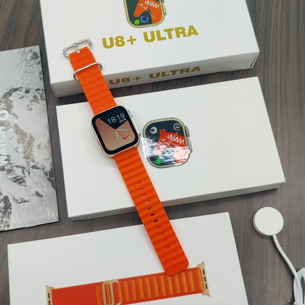 U8+ Ultra Smart Watch - Silver, 30 Days Warranty