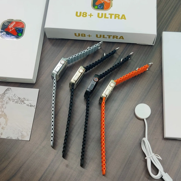 U8+ Ultra Smart Watch - Silver, 30 Days Warranty