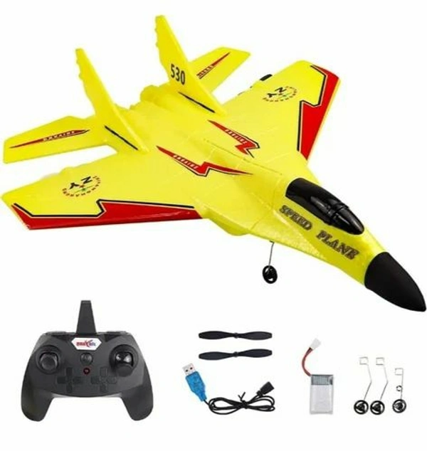 RC  Remote Control Plane Aircraft  - Yellow, 3 Months Warranty