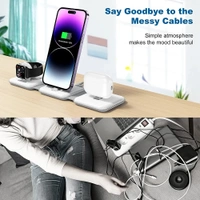 The LD Network  3 in One Charger For iphone iWatch And Airpods  - White, 3 Months Warranty
