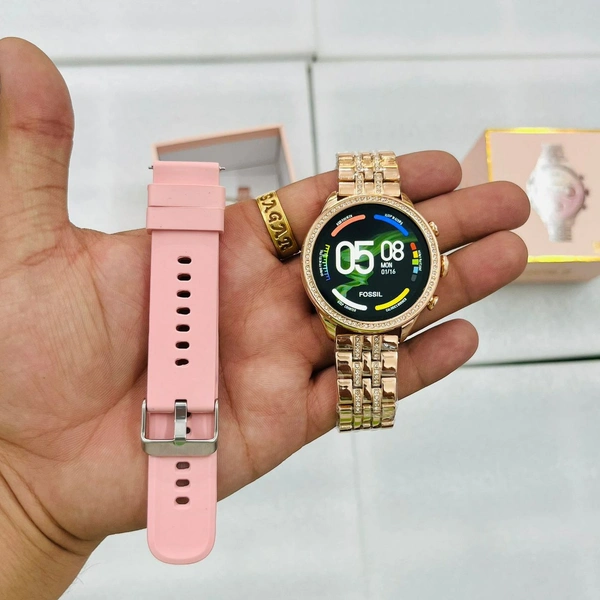 The LD Network  Generation 9 Smart watch For Men/Women - Rose Gold, 1.5 Months Warranty