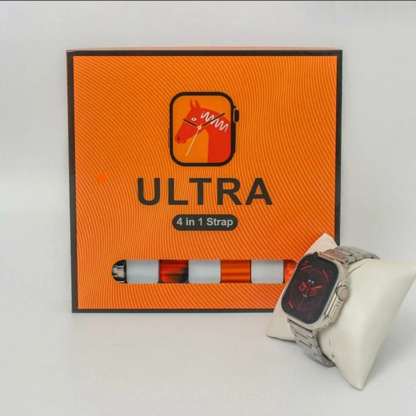 The LD Network  Ultra Smart Watch 4 in One Straps  - Orange, 1.5 Months