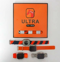 The LD Network  Ultra Smart Watch 4 in One Straps  - Orange, 1.5 Months