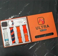 The LD Network  Ultra Smart Watch 4 in One Straps  - Orange, 1.5 Months