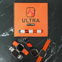 The LD Network  Ultra Smart Watch 4 in One Straps  - Orange, 1.5 Months
