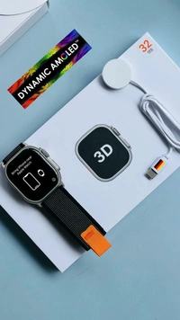 LD Network  Smart Watch Ultra With 3d Amoled Display  - Black, 30 Days of Warranty