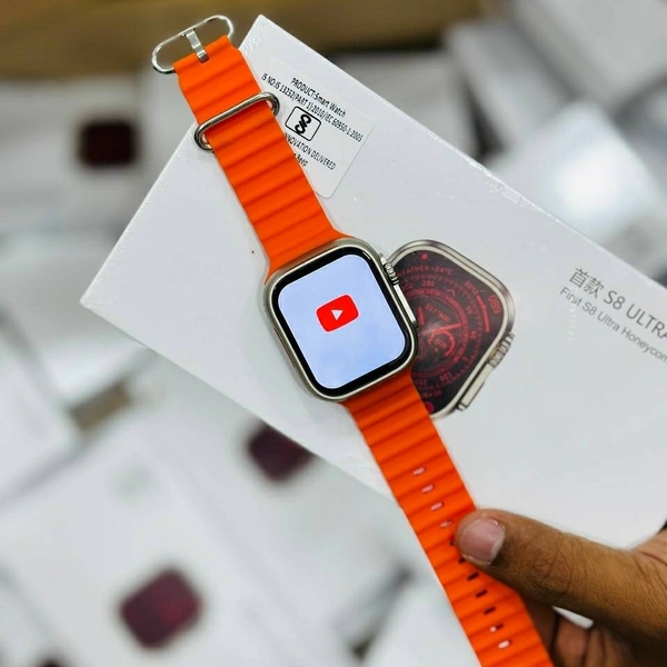 Android  4G  Smart Watch YouTube/WhatsApp Support  - Orange, 1.5 Month Warranty