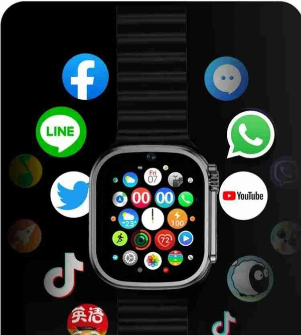 Android  4G  Smart Watch YouTube/WhatsApp Support  - Orange, 1.5 Month Warranty