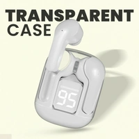 LD Network  New Wireless Buds With Transparent Case - White, 1.5 Months