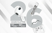 Intex Crystal True Wireless Earbuds  - White, 1 Year Warranty