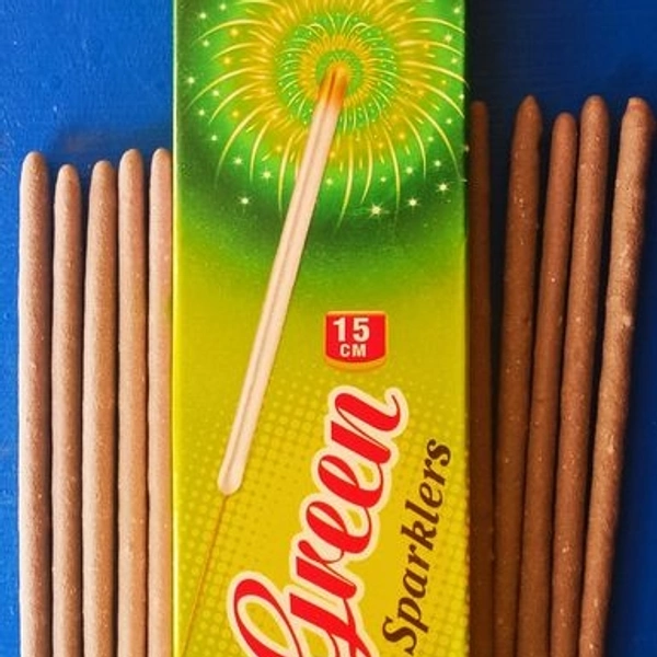Ag 15cm Green Sparklers (1 Box 10 Pcs)