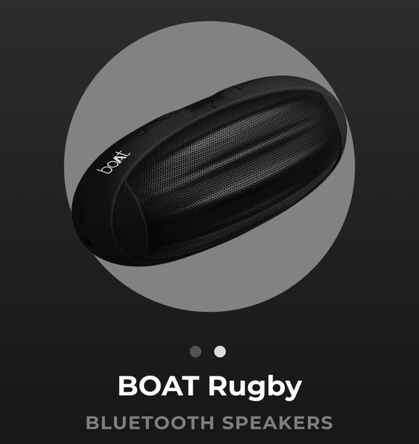 BoAt Rugby Speakers - Black,Blue, Compact