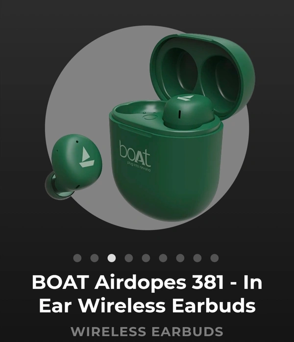 BoAt Airdopes 381- In Ear Wireless Earbuds - Blue,Black,Light Green,Green,Pink